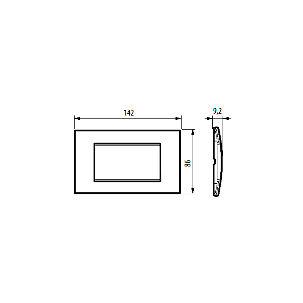 PLACA RECTANGULAR COLOR AGUAMARINA 4 MOD. LNA4804KA LIVING Y LIGHT