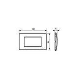 PLACA RECTANGULAR COLOR AGUAMARINA 4 MOD. LNA4804KA LIVING Y LIGHT