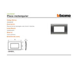 PLACA RECTANGULAR COLOR HUMO 4 MOD. LNA4804KF LIVING Y LIGHT