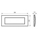 PLACA RECTANGULAR COLOR TECH 7 MOD. LNA4807TE LIVING Y LIGHT