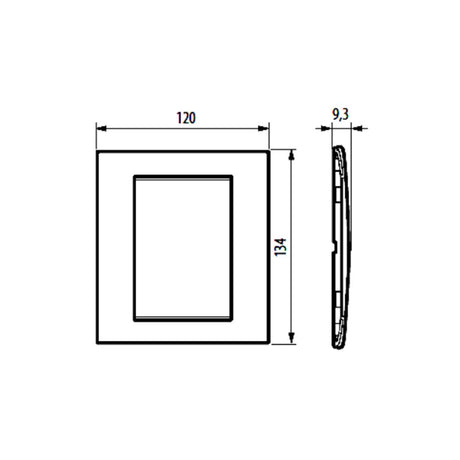 PLACA RECTANGULAR COLOR BLANCO 3+3 MOD. LNA4826BI LIVING Y LIGHT