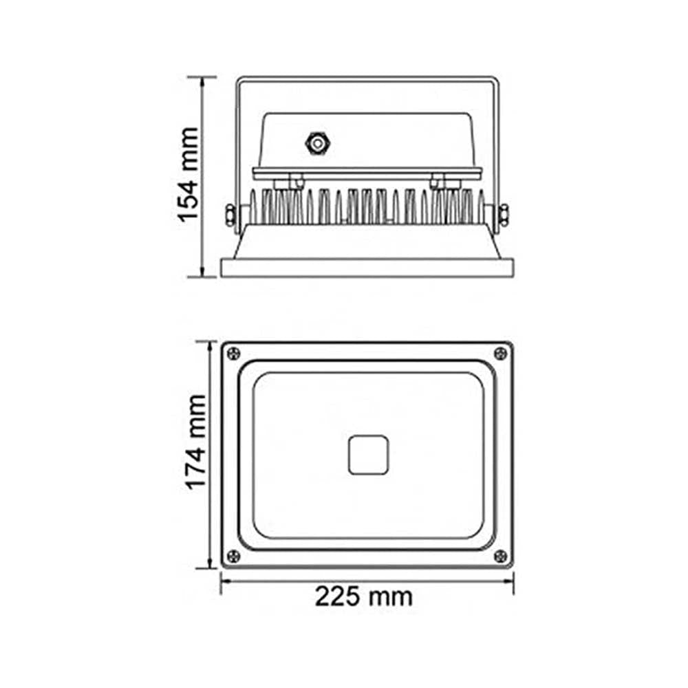 REFL. LEDS SATINADO 30W/100-240V 3000K BCO. CALIDO CRISTAL TRANPS. BASEL II *** HAE ***