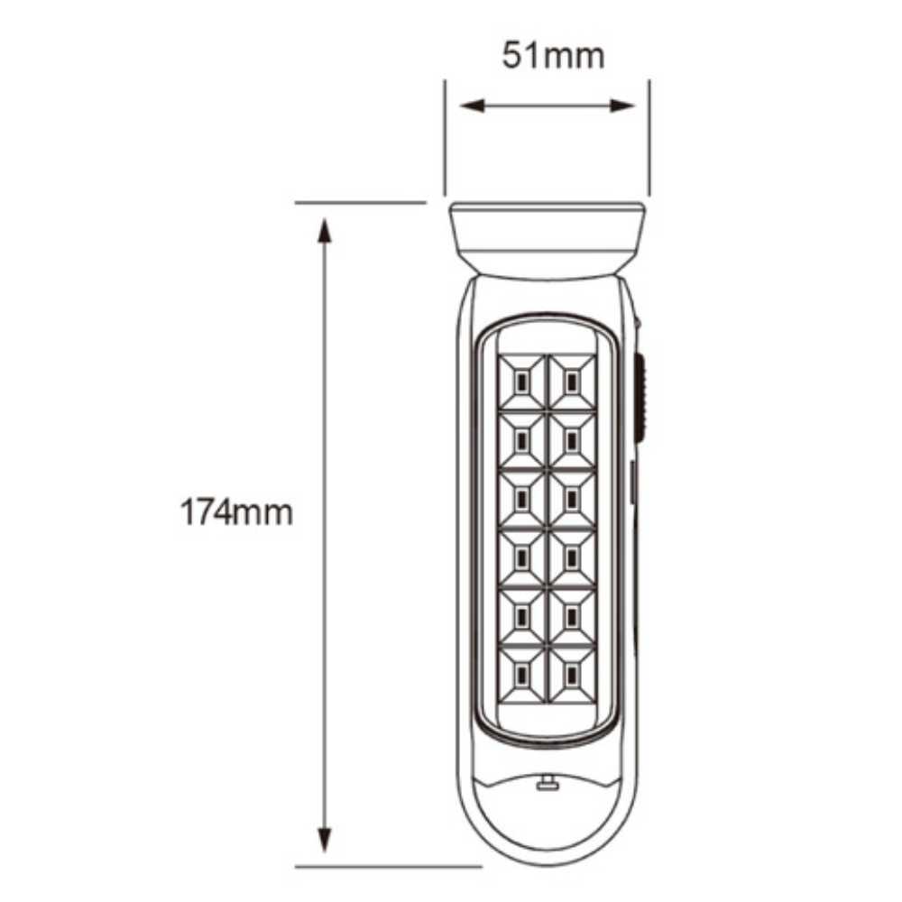LINTERNA LED TECNOLITE FORDONS I RECARGABLE PORTÁTIL 3.5W LUZ DE DÍA
