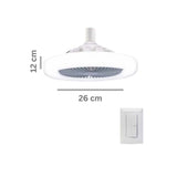 VENTILADOR DE TECHO CON LAMPARA LED DE 30W Y ASPAS INTERNAS LV30W02 MEGALUZ