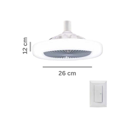 VENTILADOR DE TECHO CON LAMPARA LED DE 30W Y ASPAS INTERNAS LV30W02 MEGALUZ