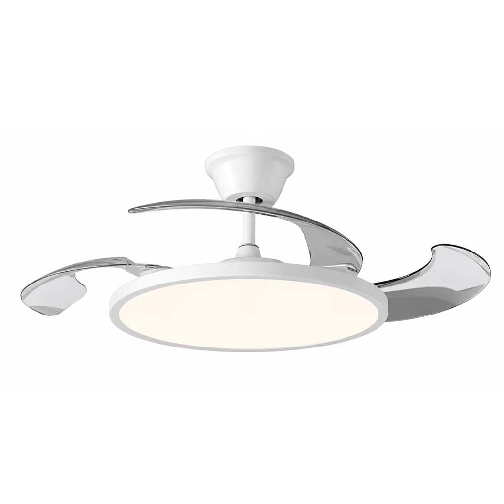 LUM. LED CON VENTILADOR INVISIBLE 75W 3 TONOS DE LUZ SIST. REVERSIBLE C/CONTROL REMOTO BLANCO