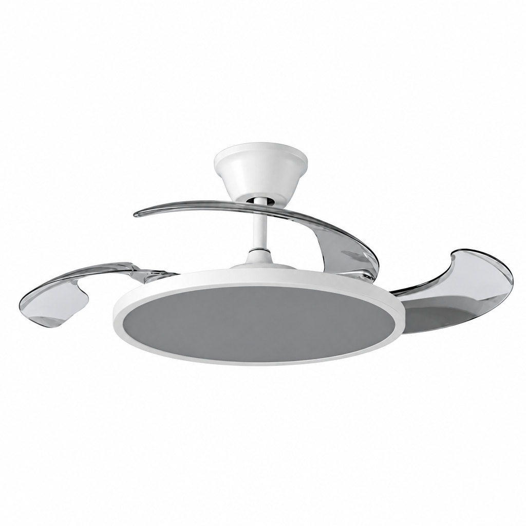 LUM. LED CON VENTILADOR INVISIBLE 75W 3 TONOS DE LUZ SIST. REVERSIBLE C/CONTROL REMOTO BLANCO