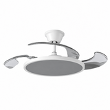 LUM. LED CON VENTILADOR INVISIBLE 75W 3 TONOS DE LUZ SIST. REVERSIBLE C/CONTROL REMOTO BLANCO