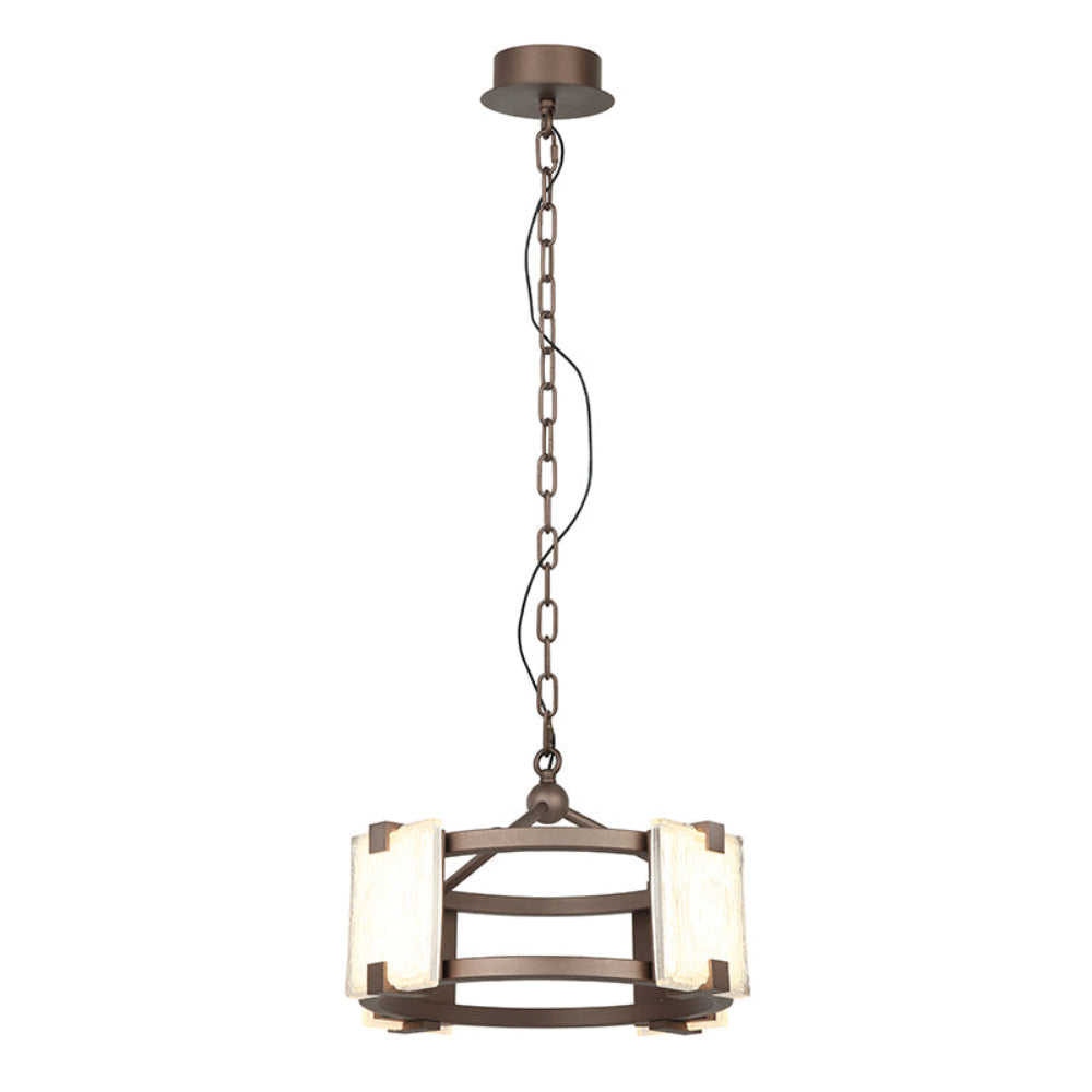 CANDIL COLGANTE CIRCULAR CON CUADROS CRISTAL 27W 4000K *** HAE ***