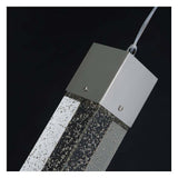 CANDIL COLGANTE CROMADO CRISTAL CUADRADO 4 LUCES 20 W