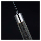 CANDIL COLGANTE CROMADO 6 CILINDROS CRISTAL BURBUJA 30 W