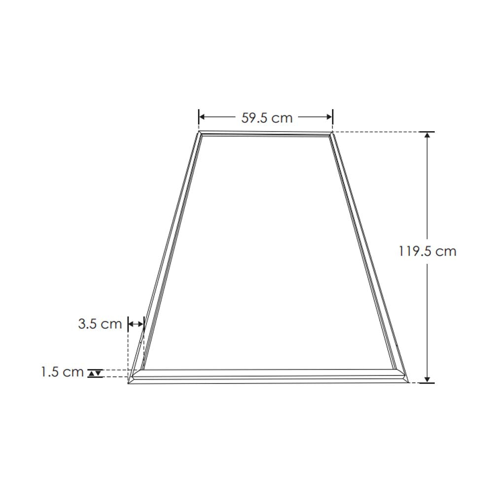 LUMINARIO TIPO MARCO DE LED BLANCO NEUTRO 60W OPTICA 120G RECTANGULAR DE EMPOTRAR O SUSPENDER ALUMINIO ACABADO BLANCO COMPATIBLE CON PANEL DE PLAFON RETICULAR 85-265V CA IP20