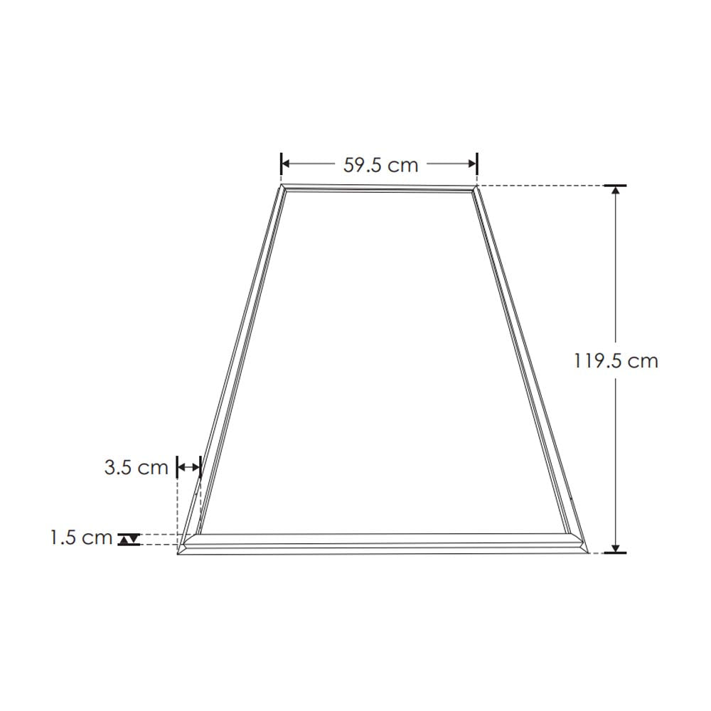 LUMINARIO TIPO MARCO DE LED BLANCO CALIDO 60W RECTANGULAR DE EMPOTRAR O SUSPENDER  ALUM ACABADO BLANCO COMPATIBLE CON PAPEL DE PLAFON RETICULAR 85-265V CA IP20
