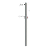 MASTIL DE ACERO INOX DE 6M C / OREJAS MCA PARRES