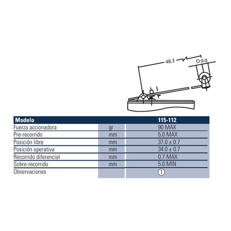 MICRO 115-112 1P. 2T. 20A. 125-480VCA HARTMAN