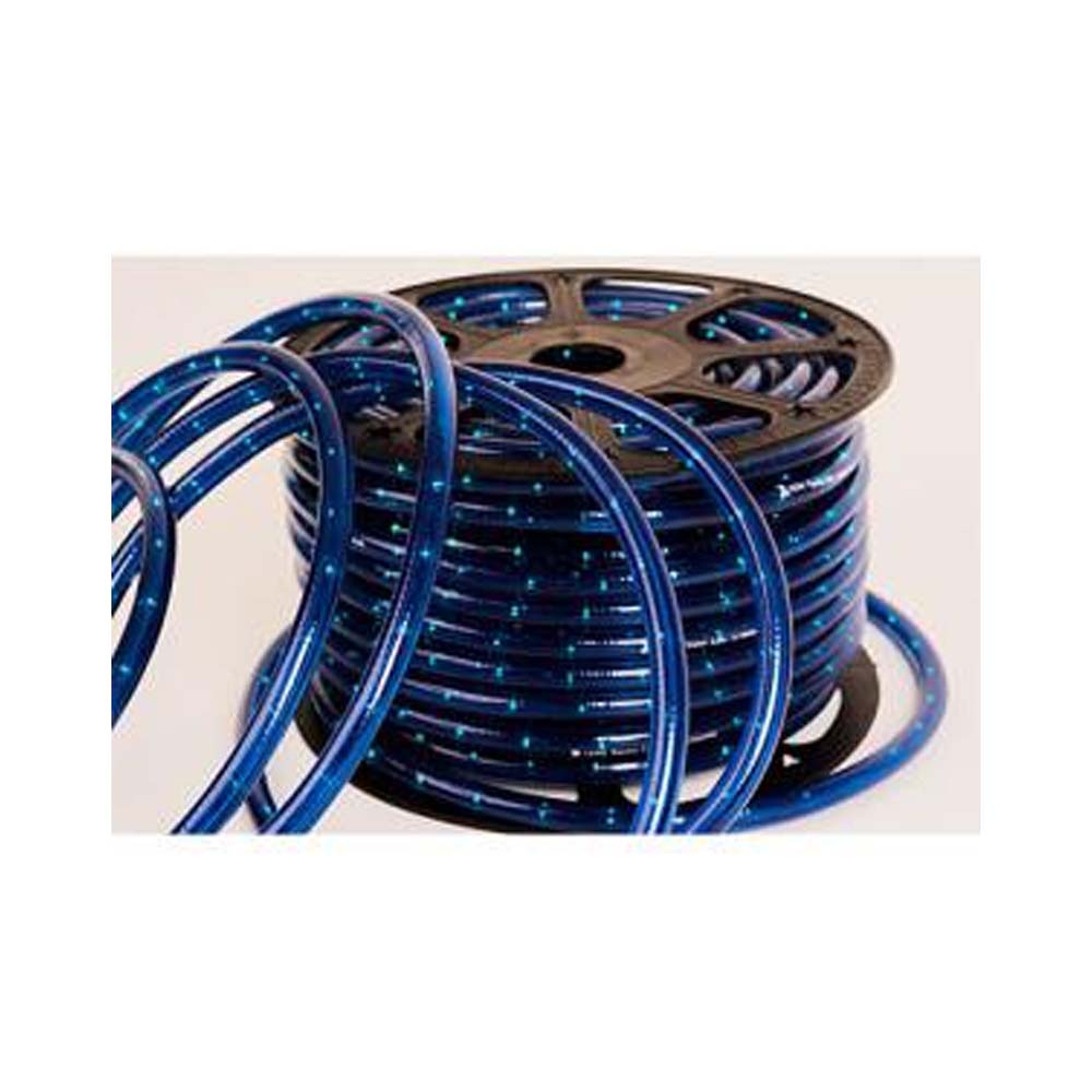 MANGUERA REDONDA DE BULBOS INCANDESCENTES 2 HILOS 50M 127V IP65 AZUL 50 MTS ***TECNOLITE HAE***