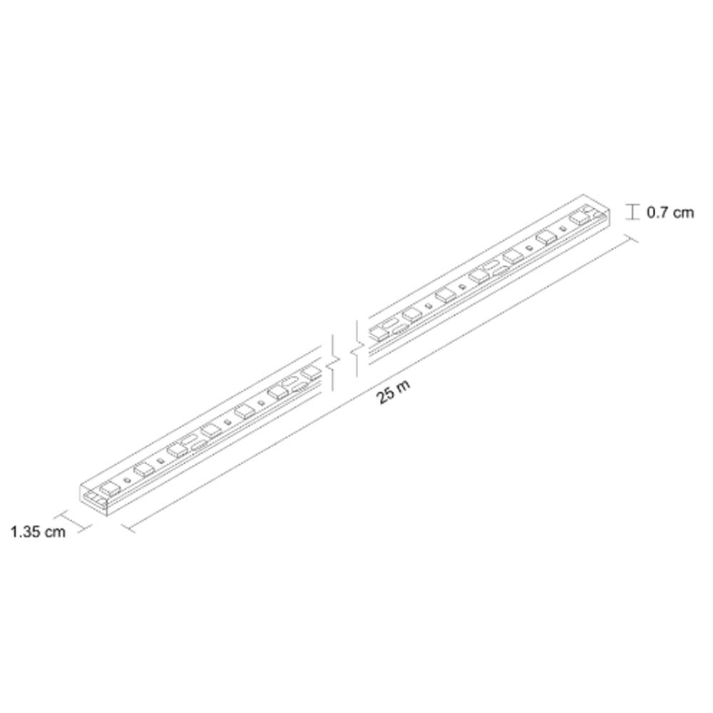 MANGUERA PLANA LED 5050 SMD 127V IP65 2500K CAL. 25 MTS