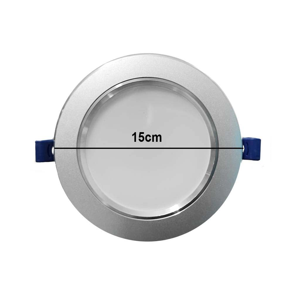 LÁMPARA DOWNLIGHT TECNOLED 12W 85-265V 6500K 950LM II20 PLATA