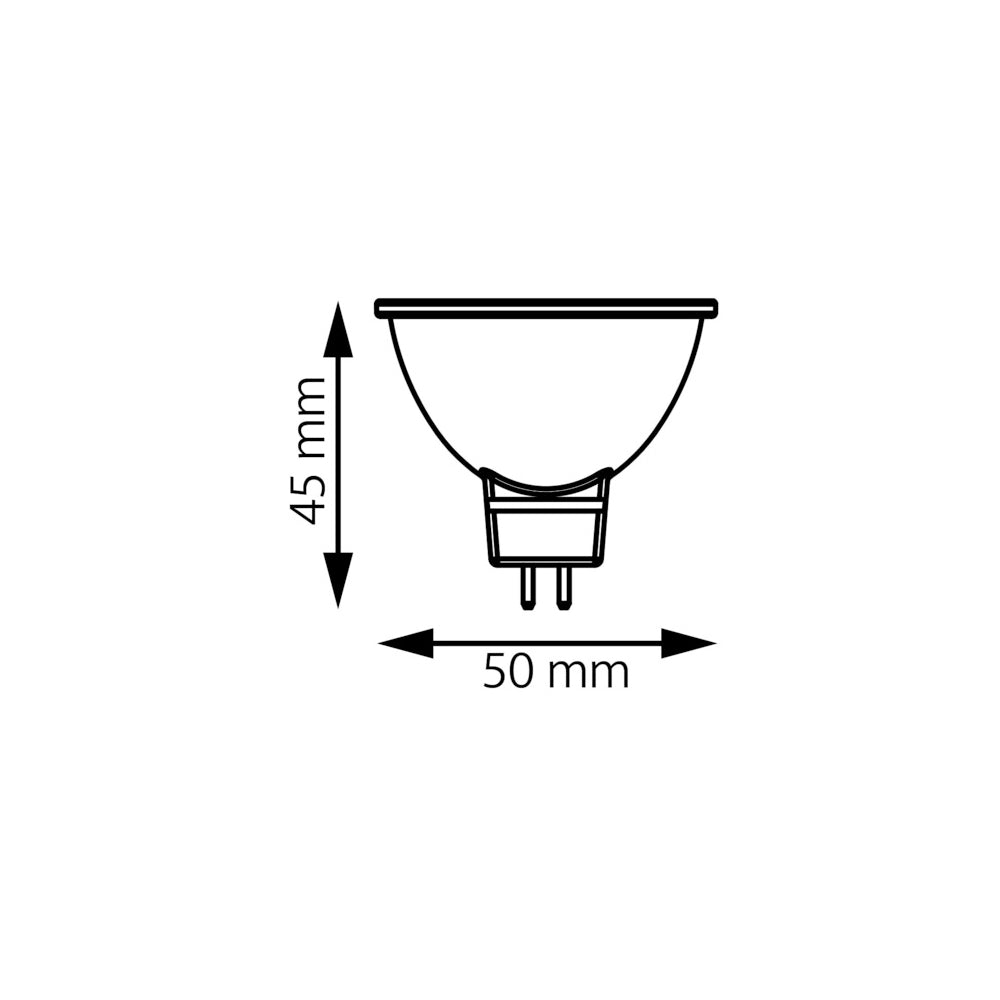 FOCO LED TECNOLITE TIPO MR16 3W LUZ SUAVE CÁLIDA BASE GX5.3 MR16-LED/3W/30H