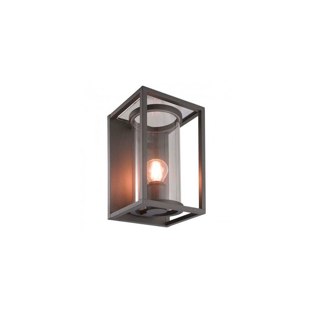 LUMINARIO RECTANGULAR PARA MURO GRAFITO 15W 127V IP54 E27