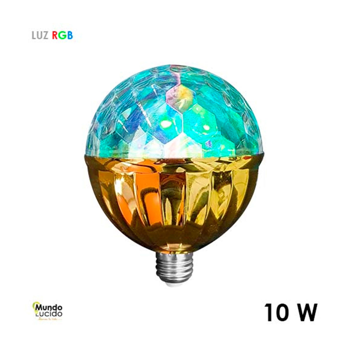 LAMPARA LED DORADA CON MUSICA MUNDO LUCIDO *** HAE ***