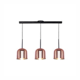 LUMINARIO COLGANTE ALUMINIO VIDRIO SOPLADO DEGRADADO RIEL DE 50 DISPONIBLE COBRE 127V LAMPARA OPCIONAL NO INCLUIDA