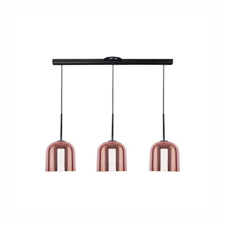 LUMINARIO COLGANTE ALUMINIO VIDRIO SOPLADO DEGRADADO RIEL DE 50 DISPONIBLE COBRE 127V LAMPARA OPCIONAL NO INCLUIDA