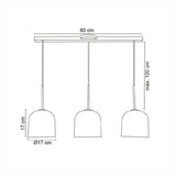 LUMINARIO COLGANTE ALUMINIO VIDRIO SOPLADO DEGRADADO RIEL DE 50 DISPONIBLE COBRE 127V LAMPARA OPCIONAL NO INCLUIDA