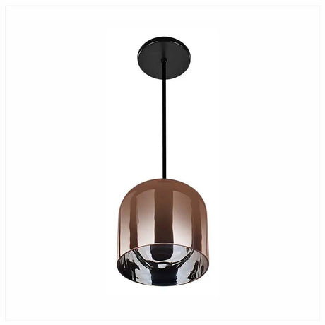 LUMINARIO COLGANTE ALUMINIO VIDRIO SOPLADO DEGRADADO DISPONIBLE COBRE 127V LAMPARA OPCIONAL NO INCLUIDA