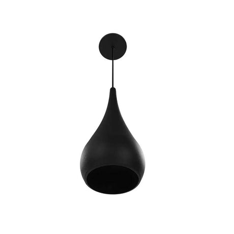 LUMINARIO COLGANTE ACERO CROMADO 16CM H-120CM 127V NEGRO LAMPARA OPCIONAL NO INCLUIDA