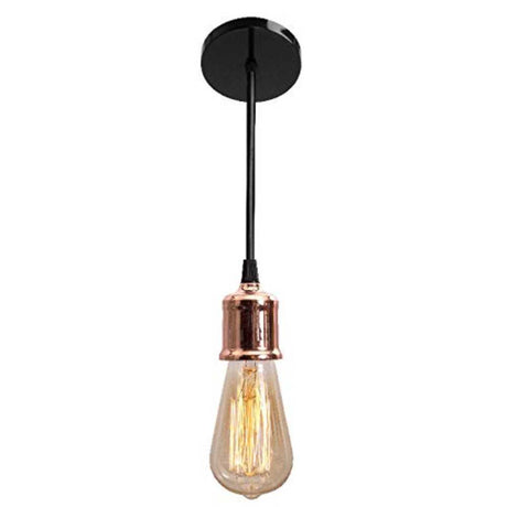 LUMINARIO COLGANTE COPO CON SOCKET DE ACERO COLOR COBRE MCA MAXXI