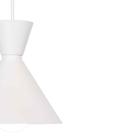 LUMINARIO COLGANTE LAMINA DE ACERO EN COLOR BLANCO CON DETALLE CORTO EN COLOR BLANCO 34CM H-120CM 127V LAMPARA OPCIONAL NO INCLUIDA*HAE2024*