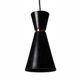 CANDIL LAMINA ACERO NEGRO DETALLE DORADO 14X120CM E27 127V MAXXI