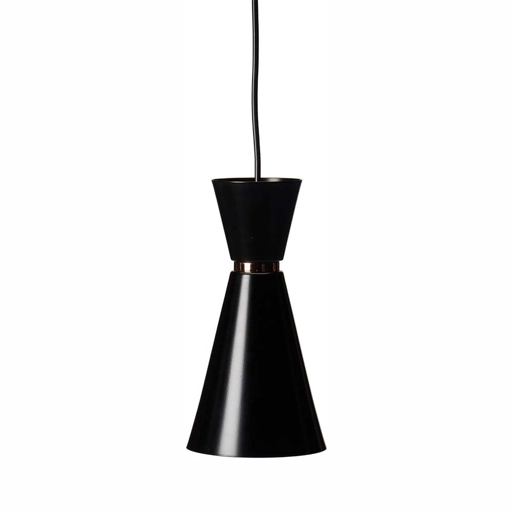 CANDIL LAMINA ACERO NEGRO DETALLE DORADO 14X120CM E27 127V MAXXI