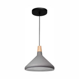 CANDIL LAMINA ACERO GRIS DETALLE MADERA 26X120CM E27 127V MAXXI