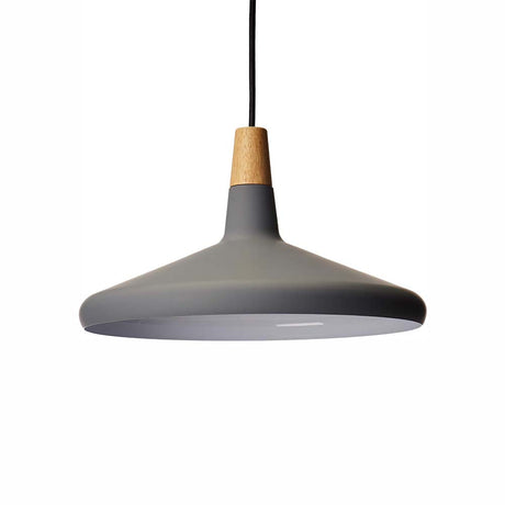 CANDIL LAMINA ACERO GRIS DETALLE MADERA 36X120CM E27 127V MAXXI