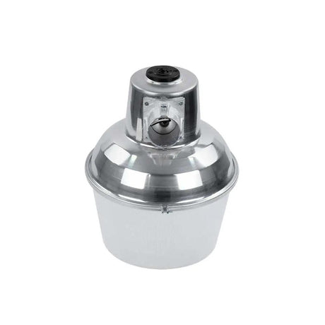 LUMINARIA SUBURBANA RECORTADA PARA FOCO AHORRADOR ALUMINIO ANODIZADO CON BASE PARA FOTOCELDA BASE E26 127-220V SIN FOCO