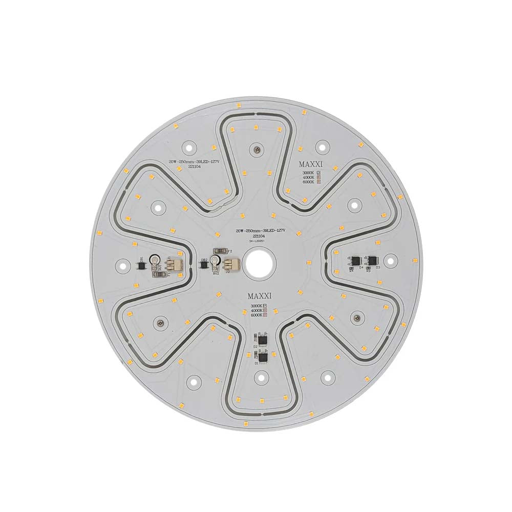 ACCESORIO PANEL DE LED PCB 40W/6500K BASE DE ALUMINIO ICDRIVER 127V 25CM INCLUYE IMANES