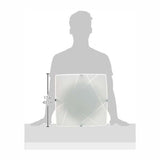 PLAFON CURVO BCO MATE DECO.LAMINA ACERO 40X40CM E26
