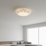 PLAFON REDONDO VIDRIO MATE DECORADO 30 CMS *** HAE ***