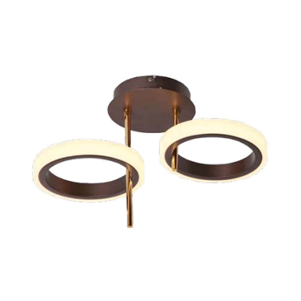 LUMINARIO CON LED INTEGRADO 34W 2600 LM CUERPO Y BASE EN METAL COLOR CAFE CONTROL REMOTO 3000K-6000K  *** HAE ***