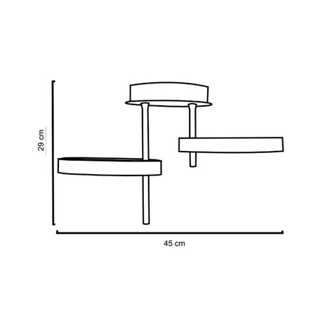 LUMINARIO CON LED INTEGRADO 34W 2600 LM CUERPO Y BASE EN METAL COLOR CAFE CONTROL REMOTO 3000K-6000K  *** HAE ***
