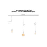 ACCESORIO RIEL PARA CANDIL TERMINADO BLANCO 1.22 X 5 CMS