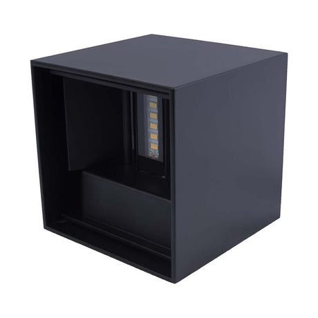 LUMINARIO DE LED P/PARED 2X3W 6000K IP45 10X10CM NEGRO ANGULO AJUSTABLE MCA MAXXI T.E. AGOSTO 2024