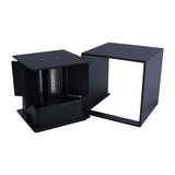 LUMINARIO DE LED P/PARED 2X3W 6000K IP45 10X10CM NEGRO ANGULO AJUSTABLE MCA MAXXI T.E. AGOSTO 2024