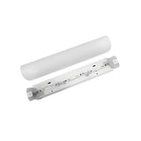 LUMINARIO DE PARED ARBOTANTE LAMINA DE ACERO VIDRIO MATE LATERALES CROMO LED INTEGRADO 3X5W 1270LM 6000K 8 X 45 CM