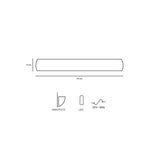 LUMINARIO DE PARED ARBOTANTE LAMINA DE ACERO VIDRIO MATE LATERALES CROMO LED INTEGRADO 3X5W 1270LM 6000K 8 X 45 CM