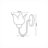 LUMINARIO PARED 60W. E26 BCO. MATE