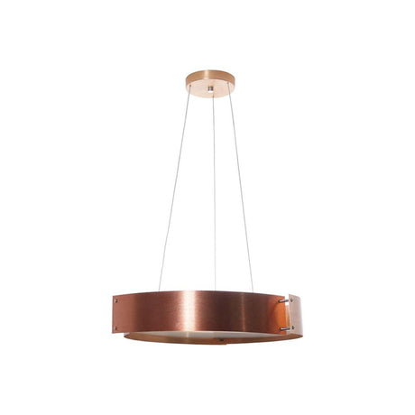 LUMINARIO COLGANTE ALUMINIO ANODIZADO COBRE VIDRIO ESMERILADO 127V LAMPARA OPCIONAL NO INCLUIDA*HAE2024*