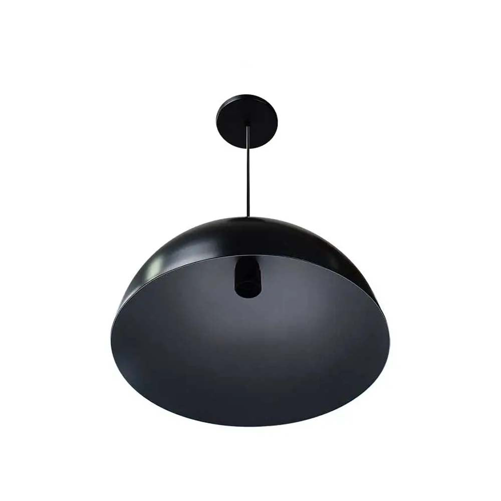 LUMINARIO COLGANTE ALUMINIO COLOR NEGRO CON INTERIOR SATINADO 127V MAXXI